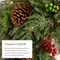 Christmas Wreath with Battery-Operated LED Clear Lights (Winter Evergreen 30") 22 x 21.63 x 7.38